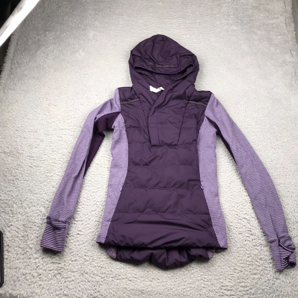 Lululemon Fluff Off Pullover Womens 4 Deep Zinfandel 800 Fill Goose Down Jacket